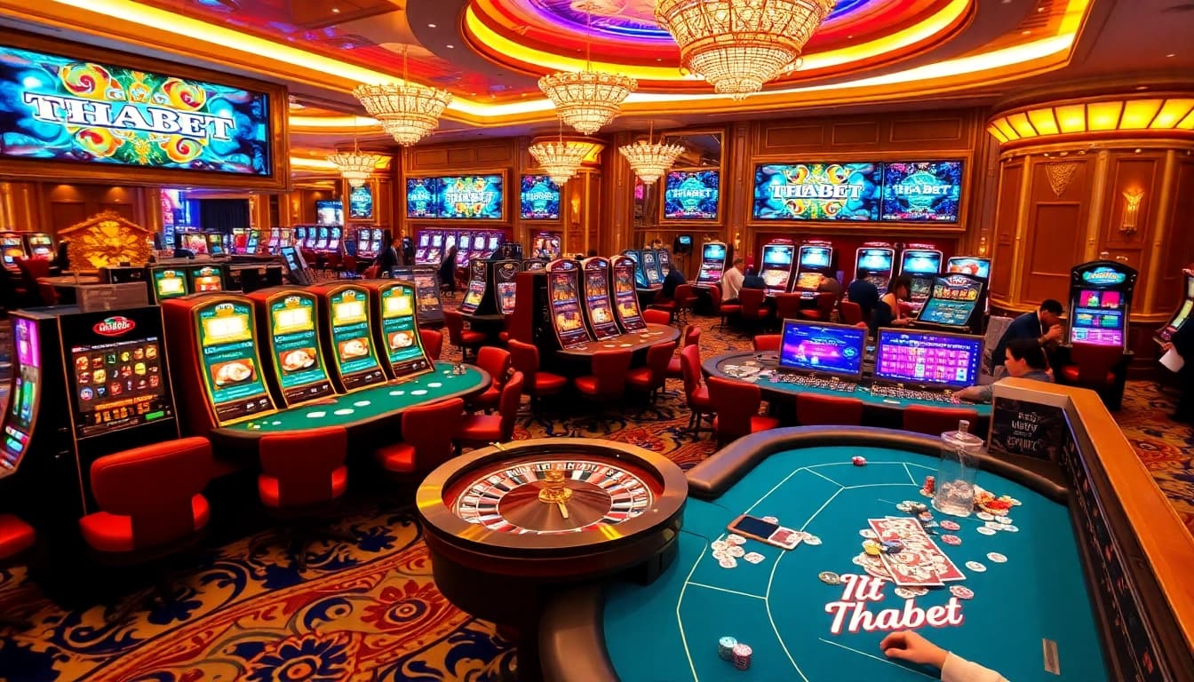 Experience thrilling gameplay at THABET casino with vibrant slots and engaging card games.