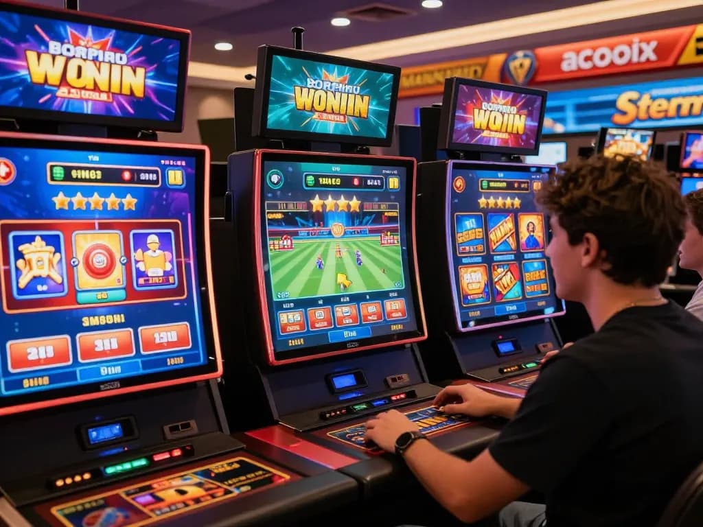 Engaging scene of an enthusiastic player at nhà cái SC88, showcasing vibrant casino games and community excitement.