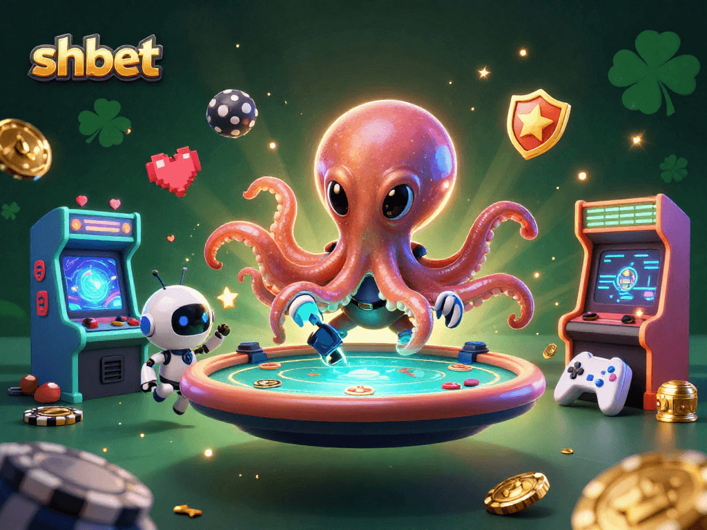 Join the fun at SHBET as the alien octopus spins poker with excitement and adventure