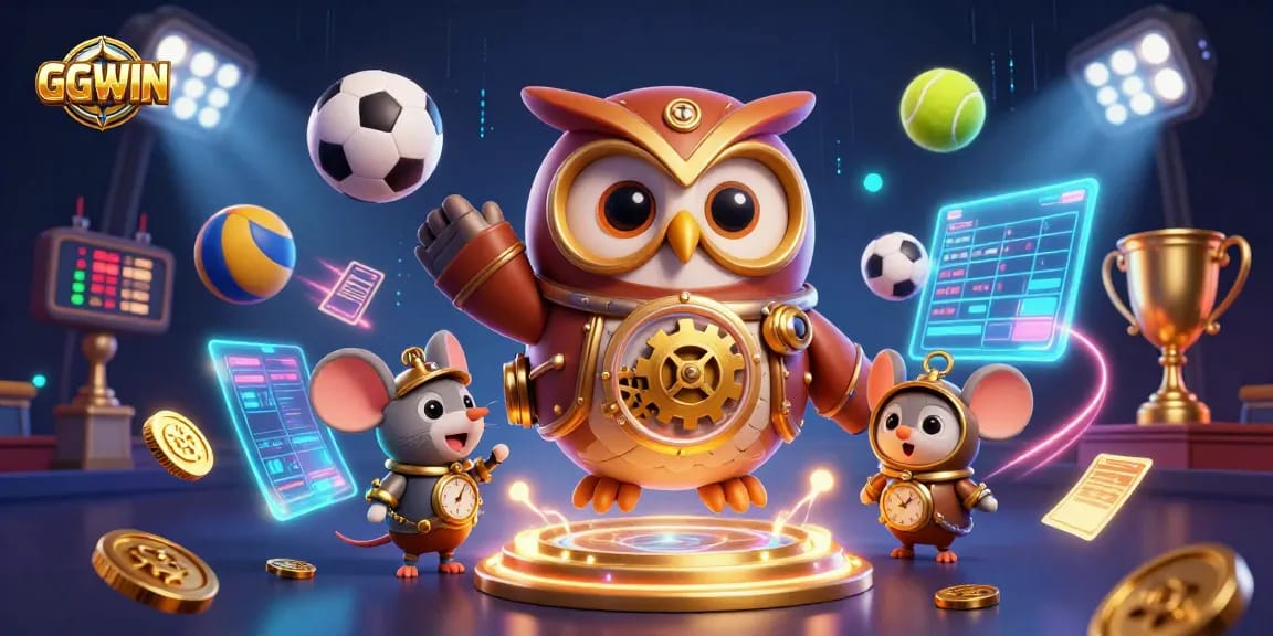 GGWIN brings excitement to online gaming with a vibrant casino scene full of animated elements.