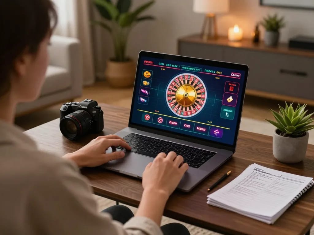 Experience thrilling gameplay at MM88 TODAY with engaging online roulette in a stylish home setup