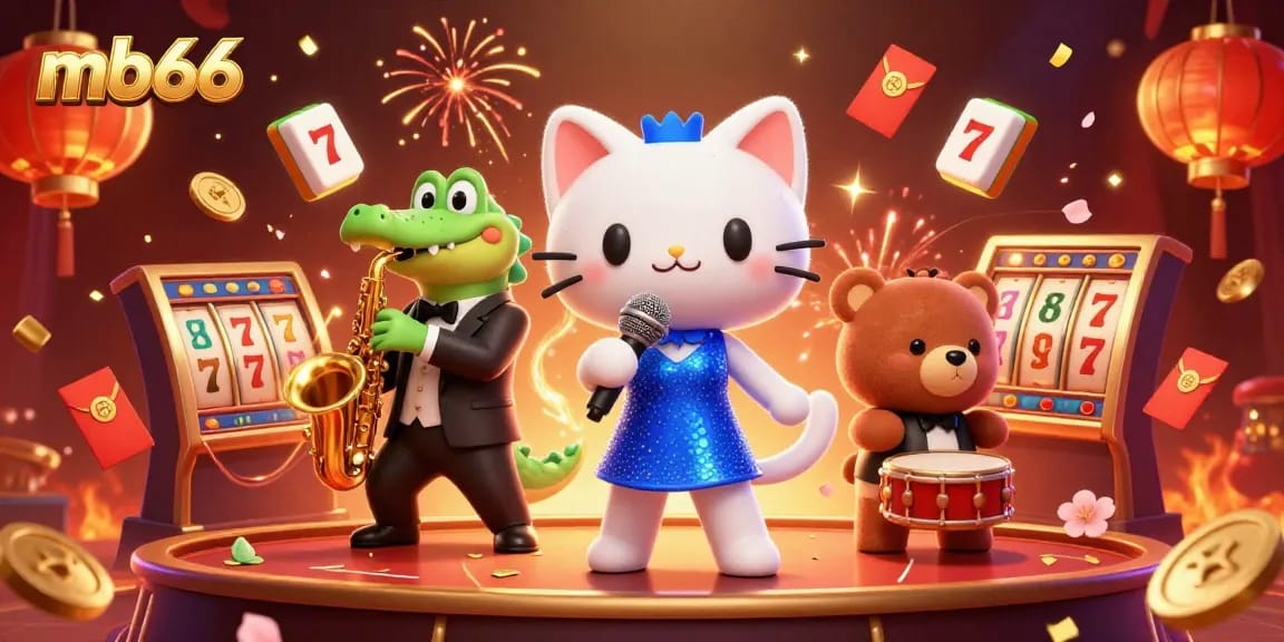Engage in thrilling gameplay with mb66 featuring a vibrant casino atmosphere and animated characters.