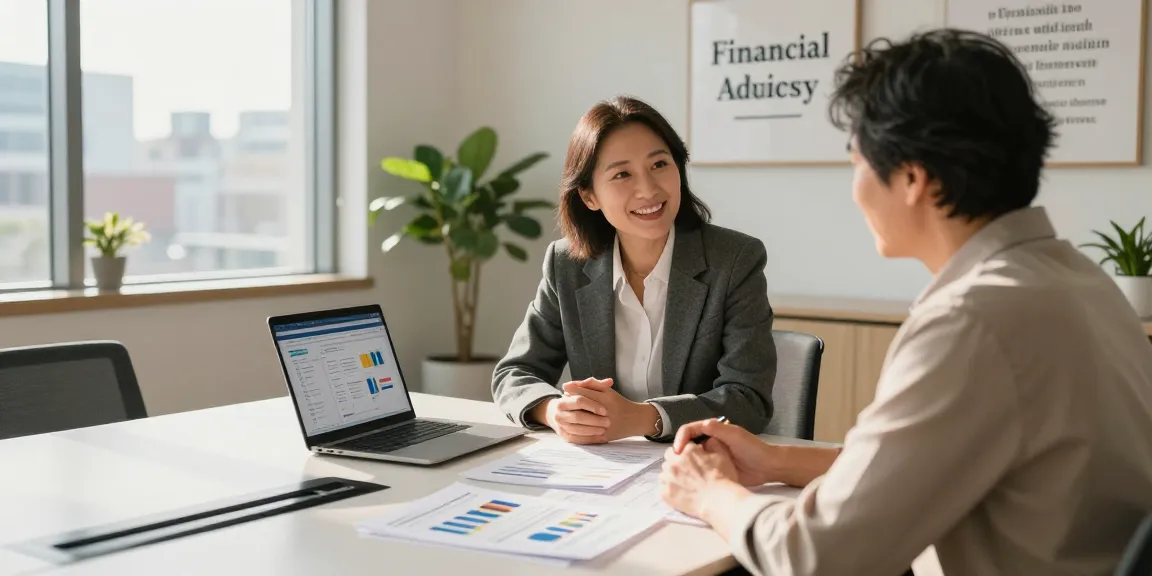 Engaging discussion on retirement income planning in a professional financial advisory office.