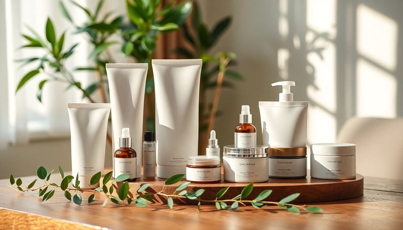 Showcase of AMC Essentials wellness products in a tranquil setting, promoting relaxation.