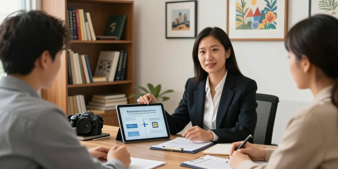 Financial advisor discussing wealth accumulation with clients in a trusting, community-focused atmosphere.