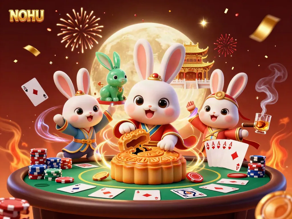 Experience the excitement of NOHU with vibrant gaming elements and festive atmosphere.