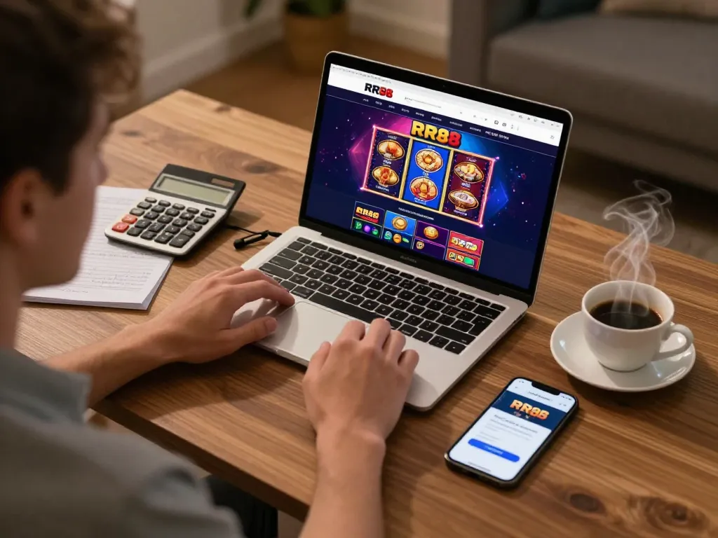 Player engaging with the RR88 online casino interface, showcasing vibrant gameplay and immersive atmosphere.