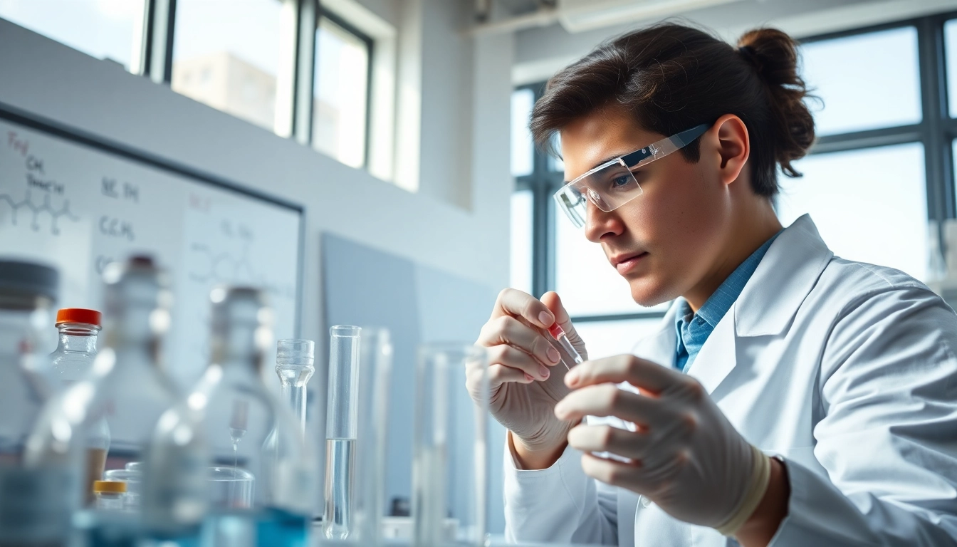 Hydro Research in a modern laboratory highlighting peptide analysis and scientific exploration.