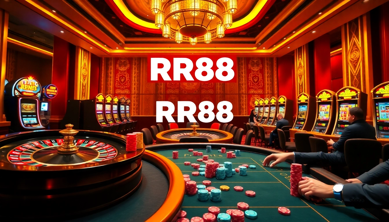 Experience thrilling gambling at RR88 with exciting casino tables and vibrant slot machines.