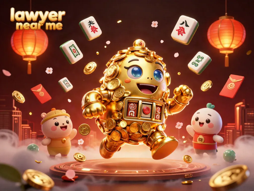 Engage with the vibrant world of gambling while searching for a lawyer near me amidst a dazzling casino scene.