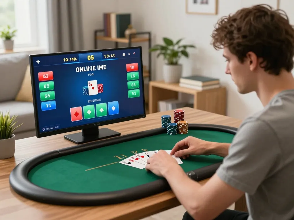 Engaging live poker game scene at FUN79 com showcasing player interaction and strategic betting.