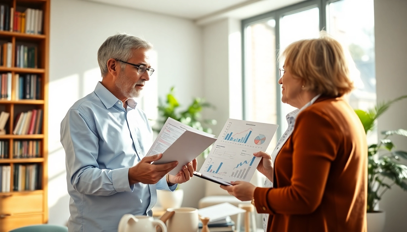 Engaging discussion on virginia retirement system benefits between a financial adviser and clients.