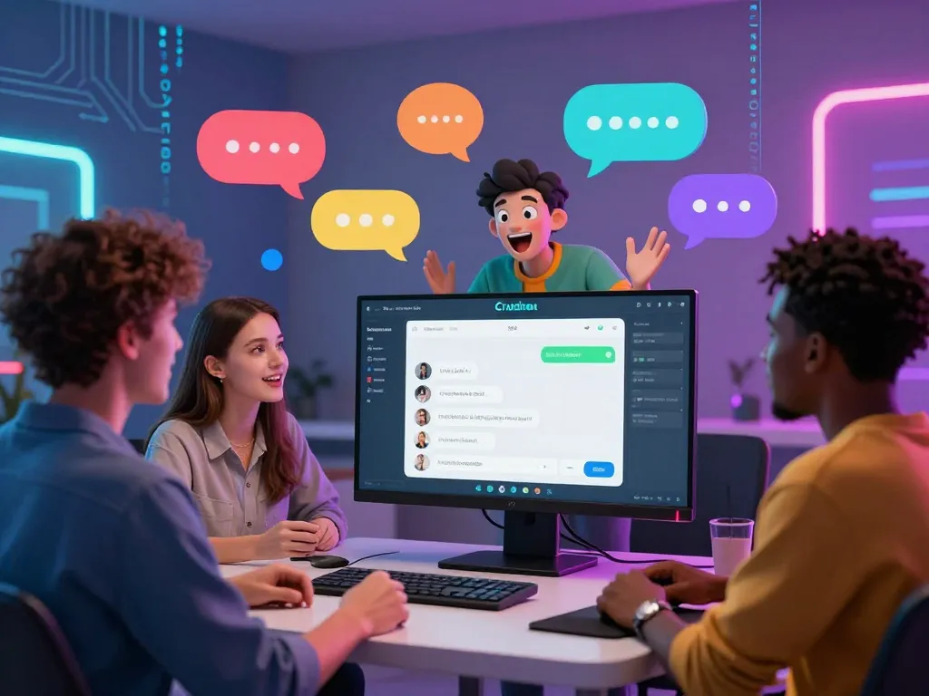 Explore dynamic interactions in free AI sex chat with engaging avatars and vibrant digital settings.