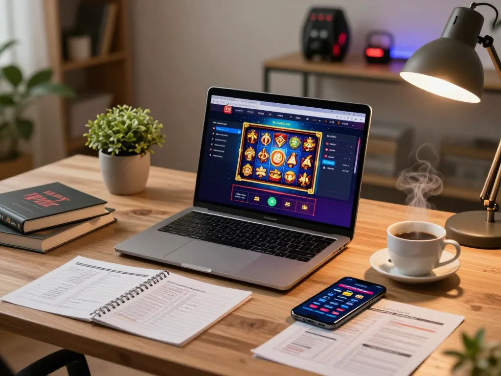 Engaging online casino gameplay at https://tg88.cash/ showcasing vibrant slot games on a stylish laptop.