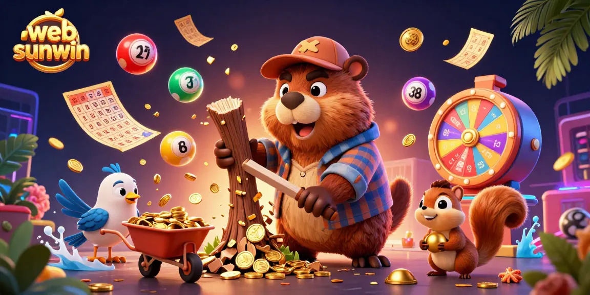 Engage with web sunwin and win big as cartoon characters celebrate a jackpot rainforest.