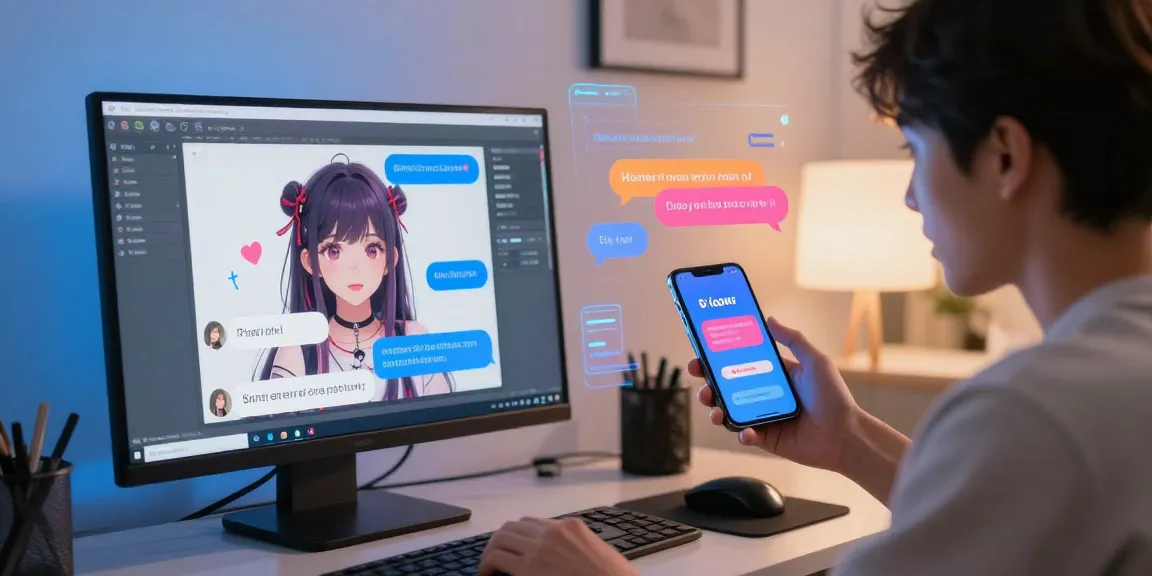 Engaging in ecchi AI chat with immersive character interactions in a modern digital space.