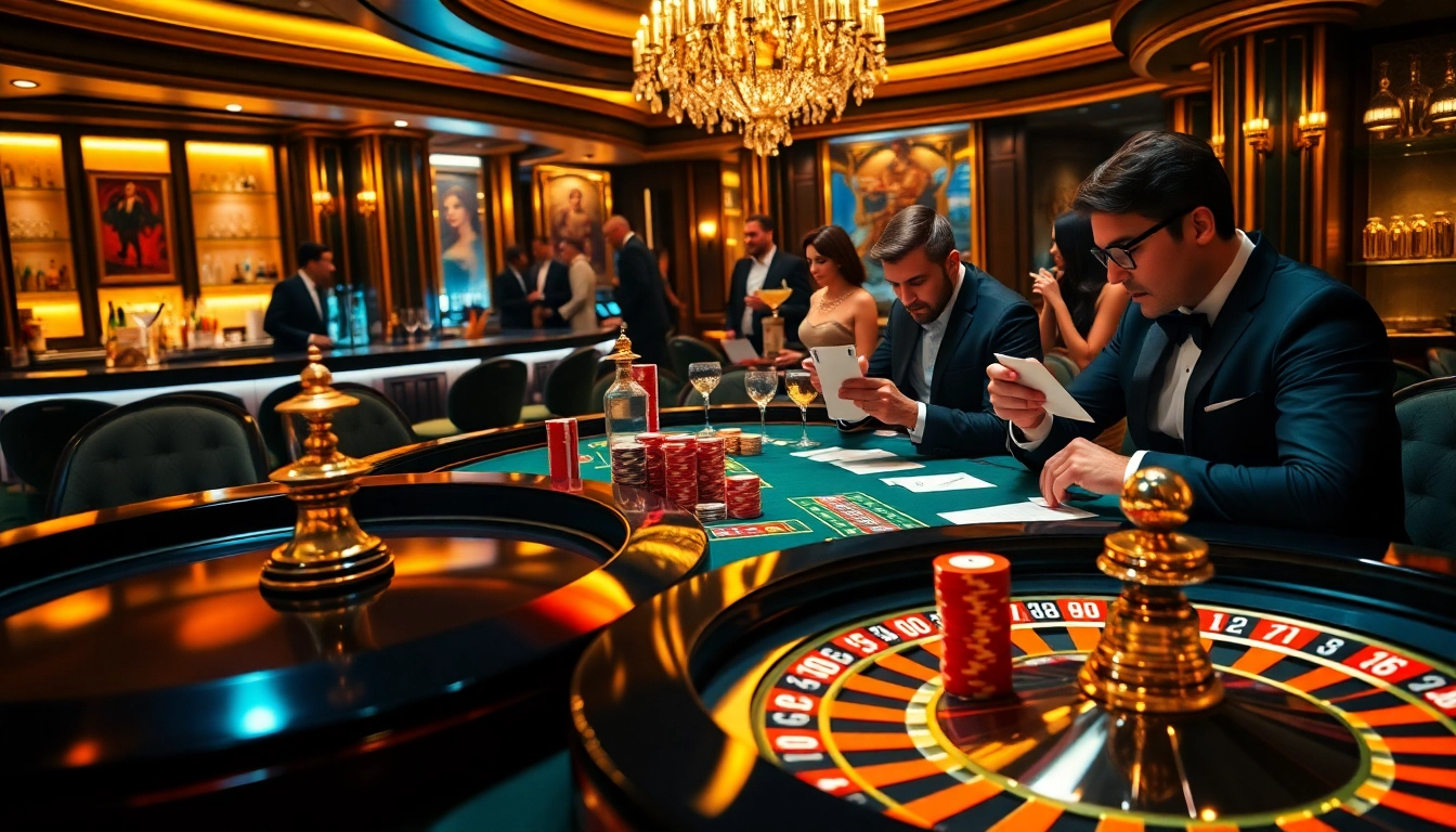 High-stakes poker game at https://68vip.plus/ with glamorous ambiance and luxury gaming atmosphere.