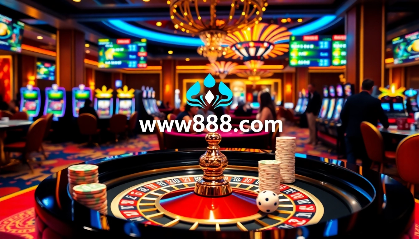 Experience thrilling online gaming at http://ww88h.com/ with vibrant casino visuals showcasing excitement and luxury.