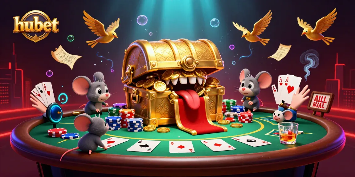 Engage with hubet's thrilling casino world featuring animated characters and vibrant gambling elements.