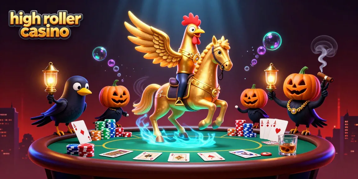 Play exciting games at a high roller casino with dynamic characters and vibrant casino elements.